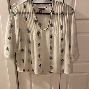 Floral sheer blouse